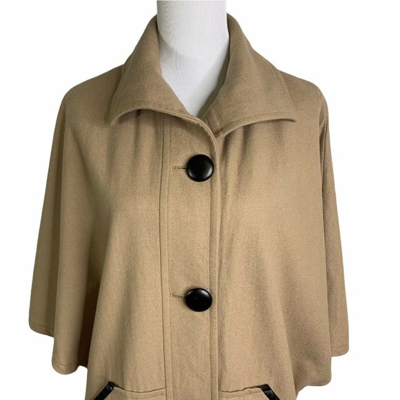 Halogen | Jackets & Coats | Halogen Tan Wool Blend Dolman Sleeve Cape ...